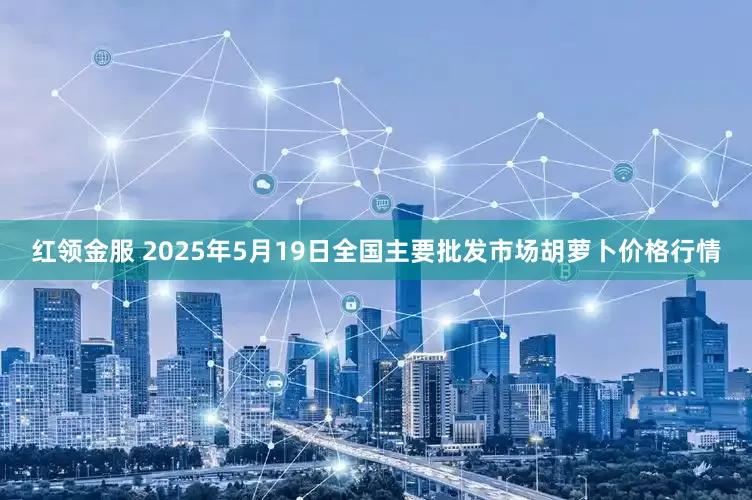 红领金服 2025年5月19日全国主要批发市场胡萝卜价格行情