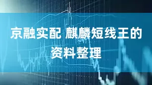京融实配 麒麟短线王的资料整理